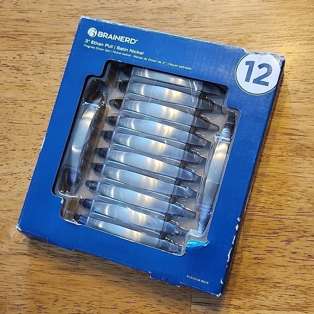 Brainerd Ethan Cabinet Pull Drawer Pull 3 inch Satin Nickle New 12 Included NEW